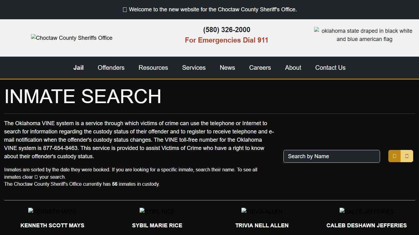 Inmate Search - Choctaw County Sheriff's Office